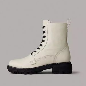 Brand new never worn rag and bone white Shiloh boots